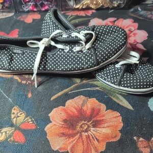Vans Women's Black and White Polka Dot Sneakers